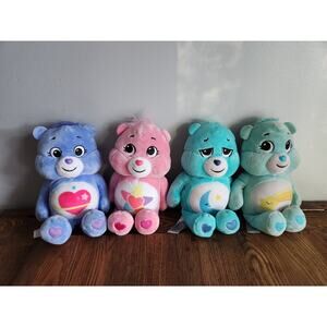 Care Bears Basic Fun - Plush 9" bears Lot of 4 Ex